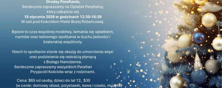 Oplatek Parafialny, January 18, 2026      